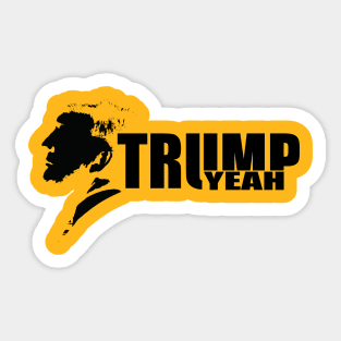 Trump Yeah Black Sticker